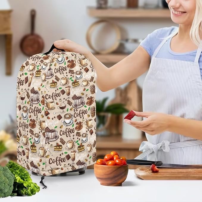 Coffee Beige Countertop Blender Cover - Image 3