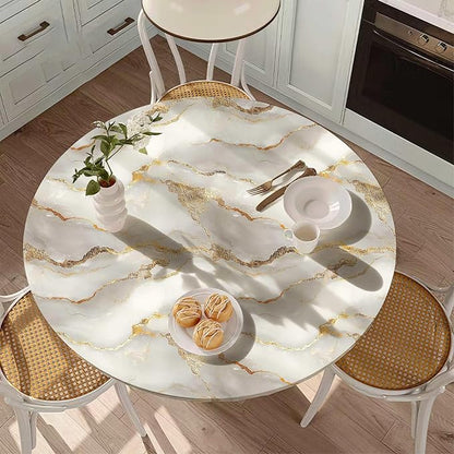 Marble Fitted Round Tablecloth - Image 3