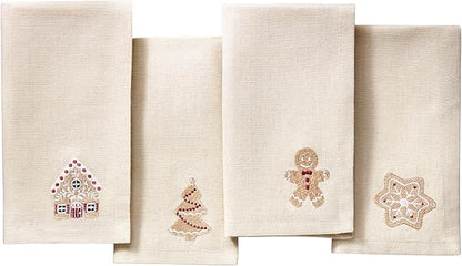 Elrene Home Fashions Gingerbread Bliss Holiday Embroidered Christmas Cotton by ElreneHomeFashions