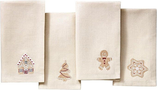 Elrene Home Fashions Gingerbread Bliss Holiday Embroidered Christmas Cotton by ElreneHomeFashions