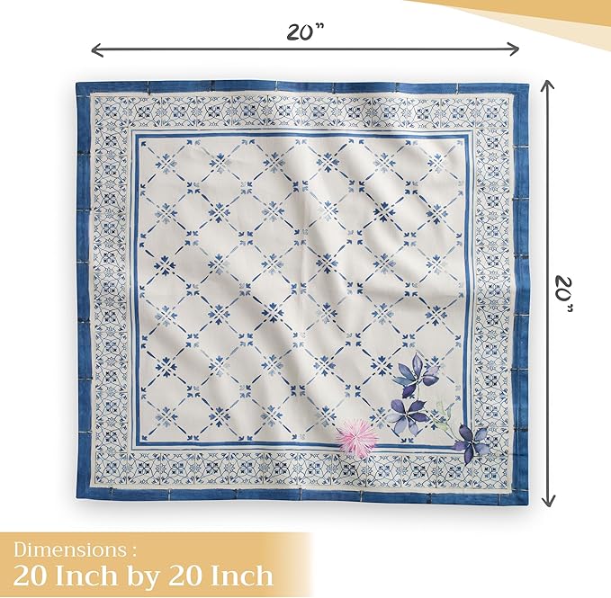 Maison d' Hermine Cloth Napkins Set of 4 100% Cotton Everyday Reusable Square - Image 4