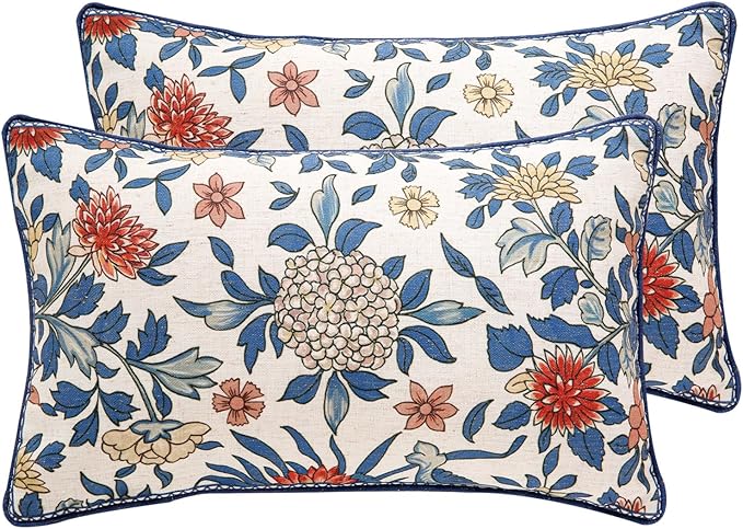 patdrea Designer Throw Pillow Covers Set of 2, Euro Elegant Linen by Welcometopatdrea