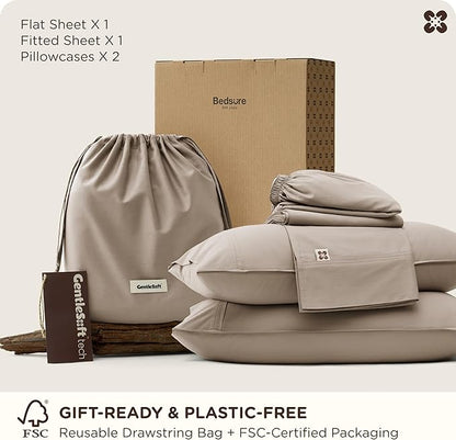 Bedsure Cooling Sheets, Rayon Derived from Bamboo & Cotton Blend, GentleSoft - Image 8