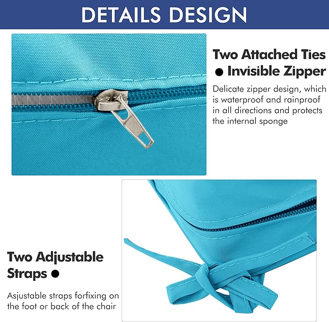 Outdoor Chair Cushions 22 x 22 Inch Waterproof Patio Chair Cushions - Image 8