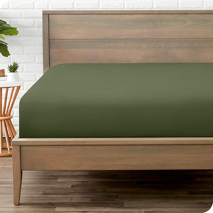 Bare Home Fitted Bottom Sheet Short Queen Size by BareHome