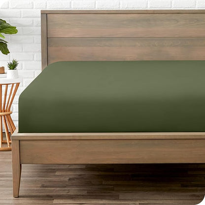Bare Home Fitted Bottom Sheet Short Queen Size by BareHome