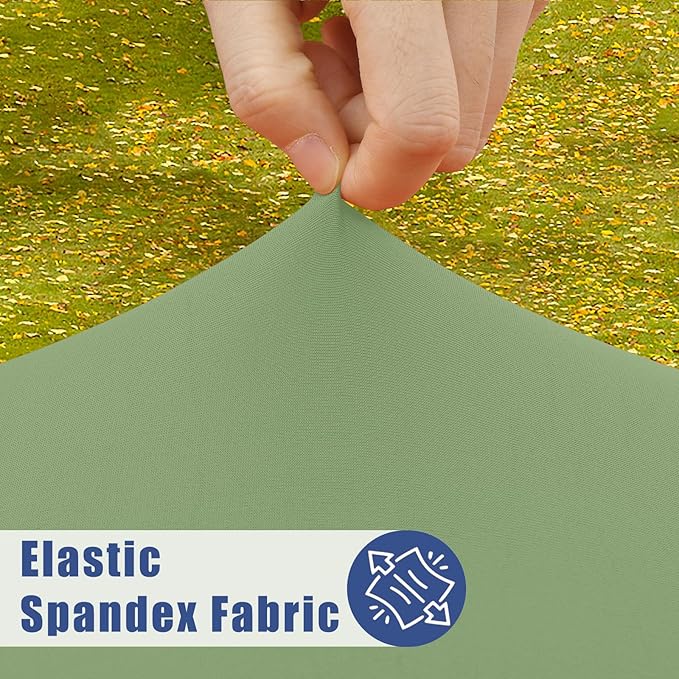 Round Spandex Tablecloth, Elastic Fitted Waterproof Tablecloths - Image 2