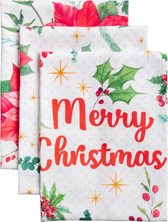 Maison d' Hermine Kitchen Towels Set of 3 100% Cotton 20" x 27.5" Reusable by MaisondHermine