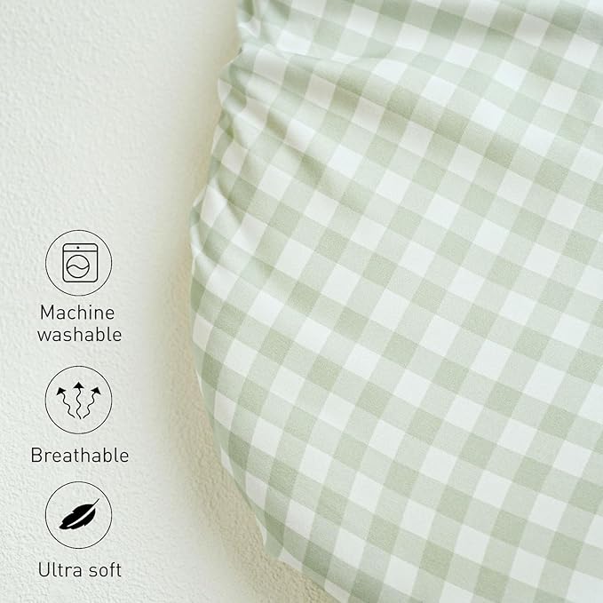 Gllquen Baby Bassinet Sheets 4 Pack, Breathable Cozy Fitted Mattress Sheet - Image 8