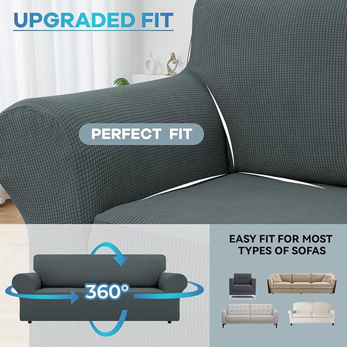 LURKA Stretch Sofa Slipcovers 1 Piece Couch Covers - Image 4