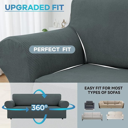 LURKA Stretch Sofa Slipcovers 1 Piece Couch Covers - Image 4
