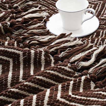BATTILO HOME Chocolate Brown Throw Blanket - Image 6