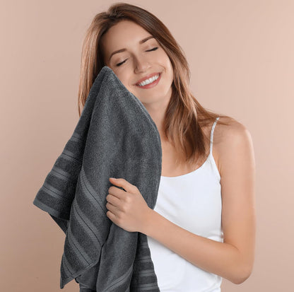 utopia towels 4 pack xl bath towels, 30x60, front angle view