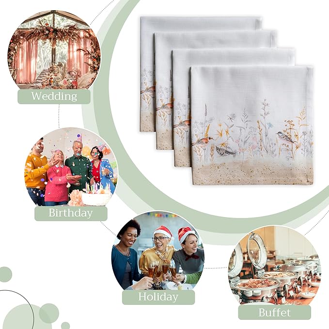 Maison d' Hermine Cloth Napkins Set of 4 100% Cotton Everyday Reusable Square - Image 6