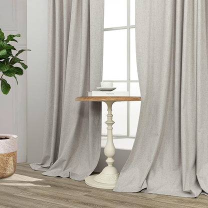 Linen Blackout Curtains 84 Inch Length 2 Panels Set - Image 7