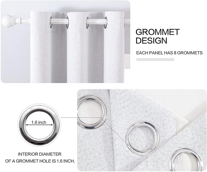 MIULEE Linen Blackout Curtains for Bedroom Solid 100% Blackout Thermal - Image 4