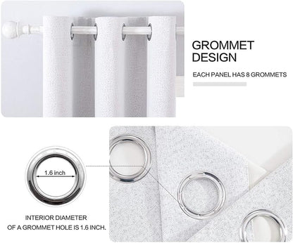 MIULEE Linen Blackout Curtains for Bedroom Solid 100% Blackout Thermal - Image 4