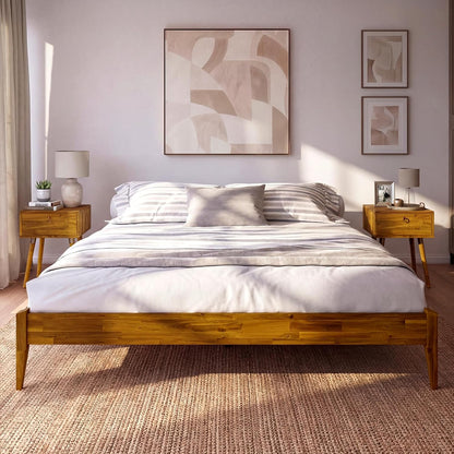 bme dinkee king bed frame wood 15 inch, view 14