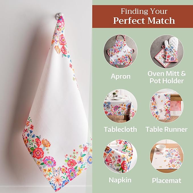 Maison d' Hermine Kitchen Towels Set of 3 100% Cotton 27.50" x 20" Reusable - Image 5