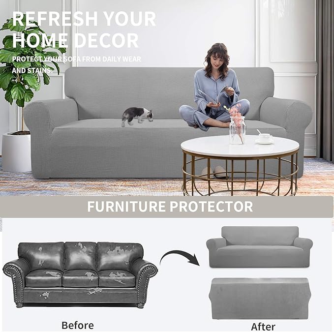 Easy-Going Stretch Oversized Chair Sofa Slipcover 1-Piece Couch Sofa Cover - Image 4