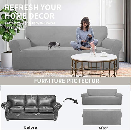 Easy-Going Stretch Oversized Chair Sofa Slipcover 1-Piece Couch Sofa Cover - Image 4