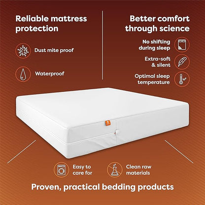 HOSPITOLOGY PRODUCTS TwinXL Mattress Protector Hypoallergenic Natural Cotton - Image 2