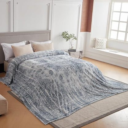 Oversized Vintage Pattern Blanket 120x120 Inches, Giant 10'x10' - Image 4