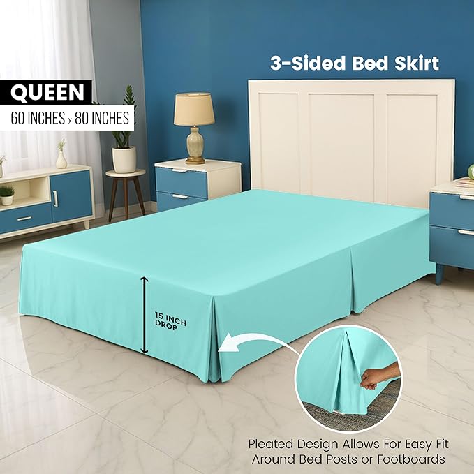 Utopia Bedding Queen Bed Skirt - Image 2