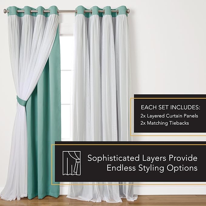 TOWN & COUNTRY LUXE Talia Double Layer Indoor Curtains, Sheer and Room - Image 7