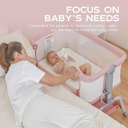 BabyBond Baby Bassinet, 3 in 1 Bassinet Bedside Sleeper - Image 2