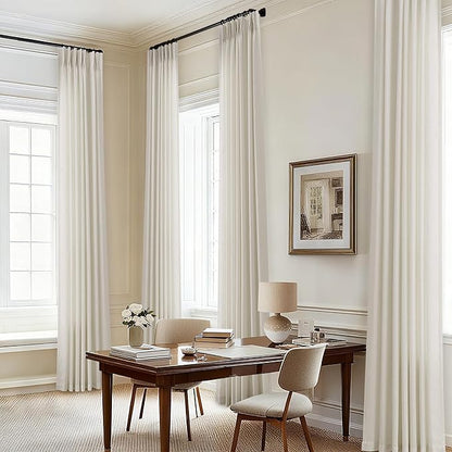 Linen Curtains 90 Inches Long for Living Room Pinch Pleat Drapes - Image 7