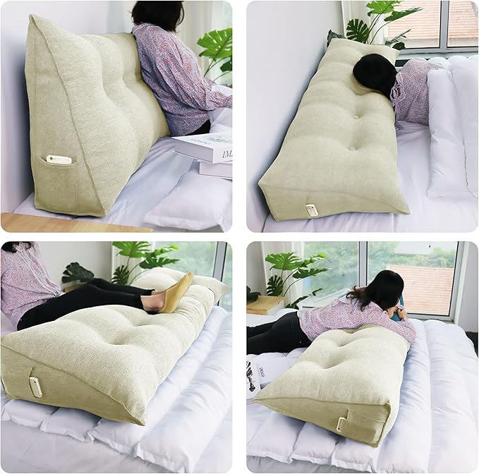 10 lbs Thickened Headboard Pillow Wedge Pillow Headboard Reading Pillow Bed - Image 2