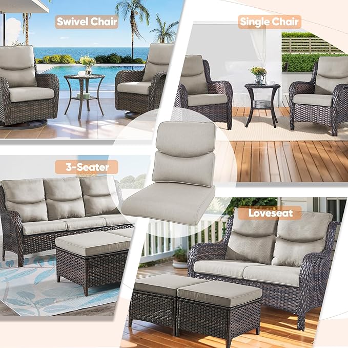 Rilyson Patio Cushions for Outdoor Furniture - Image 7