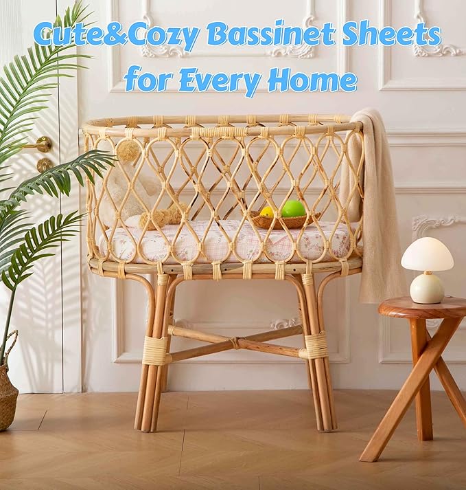 SDY Jersey FloralBassinet Sheets - Image 8