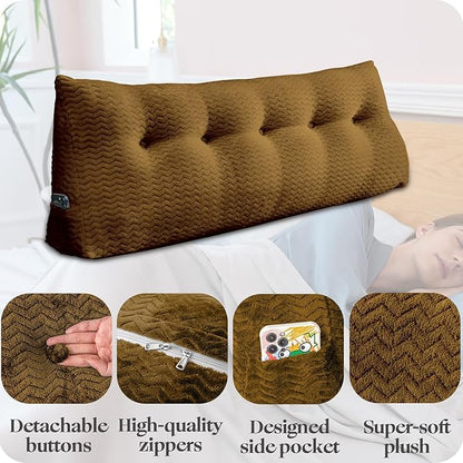 Large Bolster Triangular Headboard Wedge Backrest Positioning Support Bed Rest - Image 4