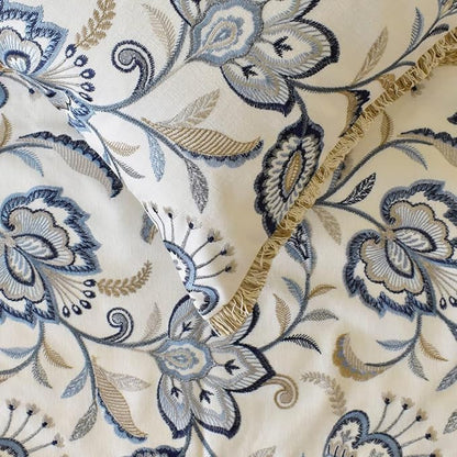 The HomeCentric King/Queen/Twin Blue Designer Queen 74"x18" Bed Runner - Image 3