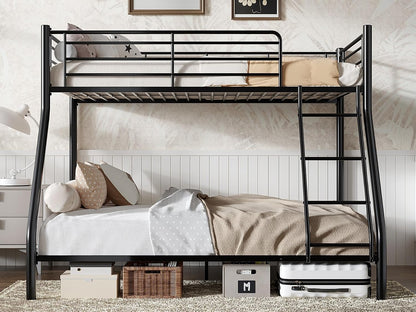 vecelo bunk bed twin over full, metal bunkbeds, package contents