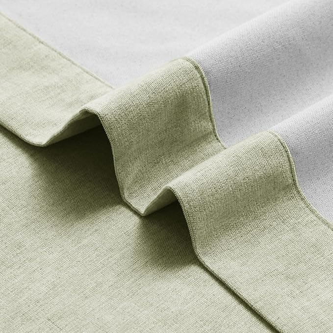Macochico Thermal Blackout Chenille Curtains 100% Blackout Window Draperies - Image 5