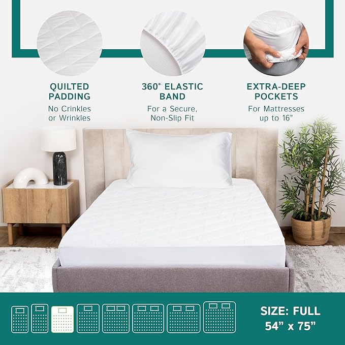 Full Size Quilted Mattress Pad - Image 5