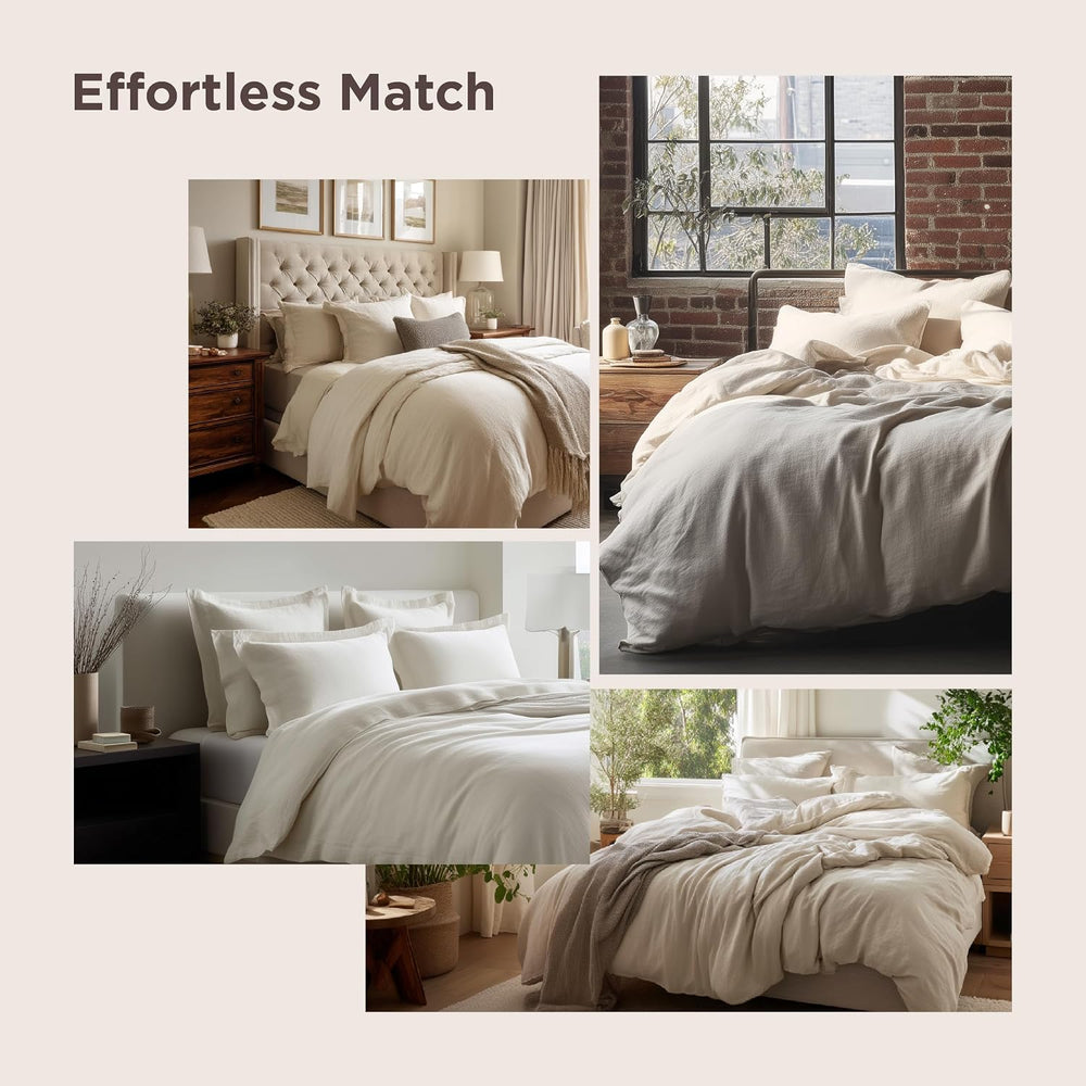 Bedsure Prewashed Duvet Cover King, Cotton-Like Soft Bedding Set, Navy