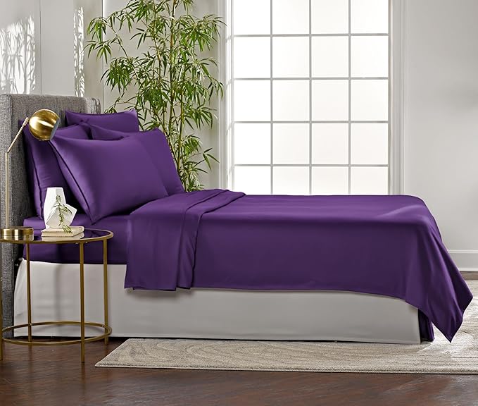 Pure Bamboo Twin Sheets, Genuine 100% Organic Viscose Derived from Bamboo Bed - Image 4