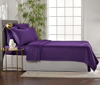Pure Bamboo Queen Sheets, Genuine 100% Organic Viscose Derived from Bamboo Bed - Image 4