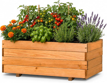 raised garden beds outdoor, rectangular planter for garden, main product view