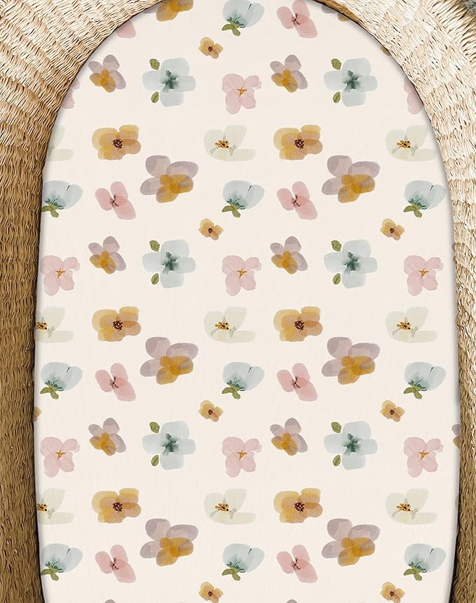 Bassinet Sheets for Baby Girls Boys 2 Pack, Fitted Baby Mattress Sheet for - Image 9