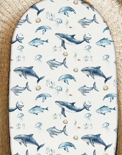 Bassinet Sheets for Baby Girls Boys 2 Pack, Fitted Baby Mattress Sheet for - Image 8