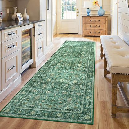 Collive Washable Hallway Runner Rugs, Vintage Boho Soft Bedroom Carpet Runner - Image 4
