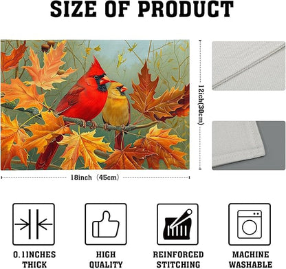 Giwawa Fall Birds Placemats Set of 4, Thanksgiving Harvest Heat Resistant - Image 4