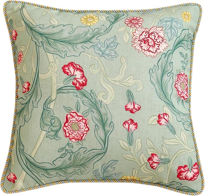 patdrea Designer Square Throw Pillow Covers, Farmhouse Linen by Welcometopatdrea