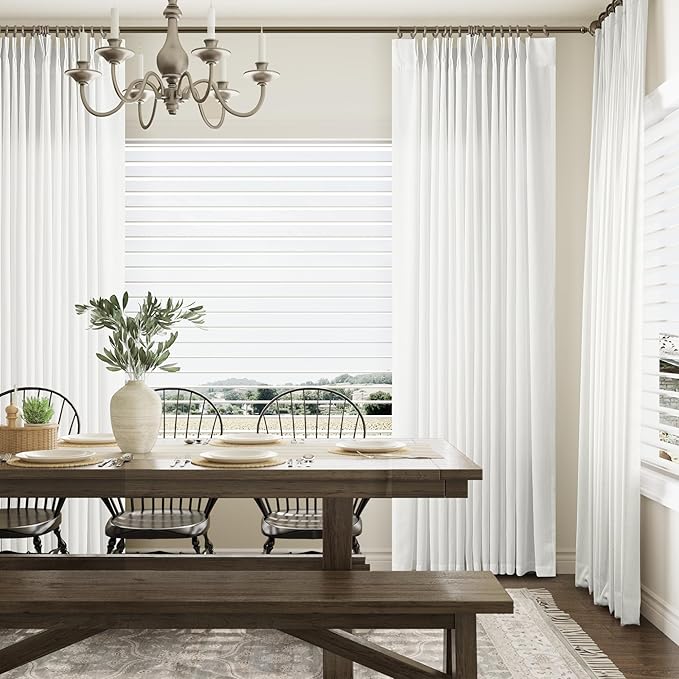 Off White Pinch Pleat Linen Curtains 120 Inches Long - Image 8