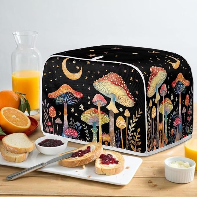 ZFRXIGN Mushroom Toaster Covers 2 Slice Toaster Dust Cover Moon Night Toaster - Image 4
